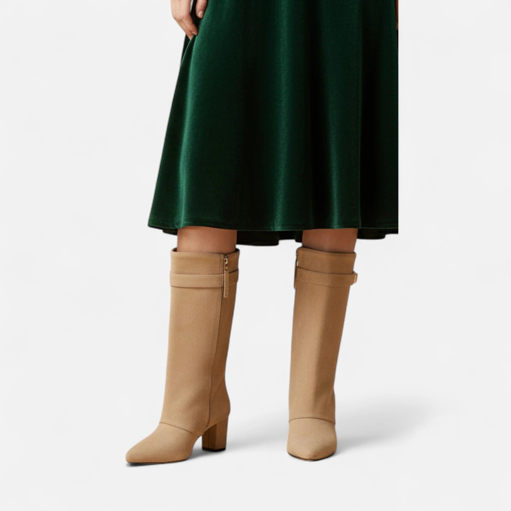 Elowen™ | Women’s Pointed High-Heel Mid-Calf Boots