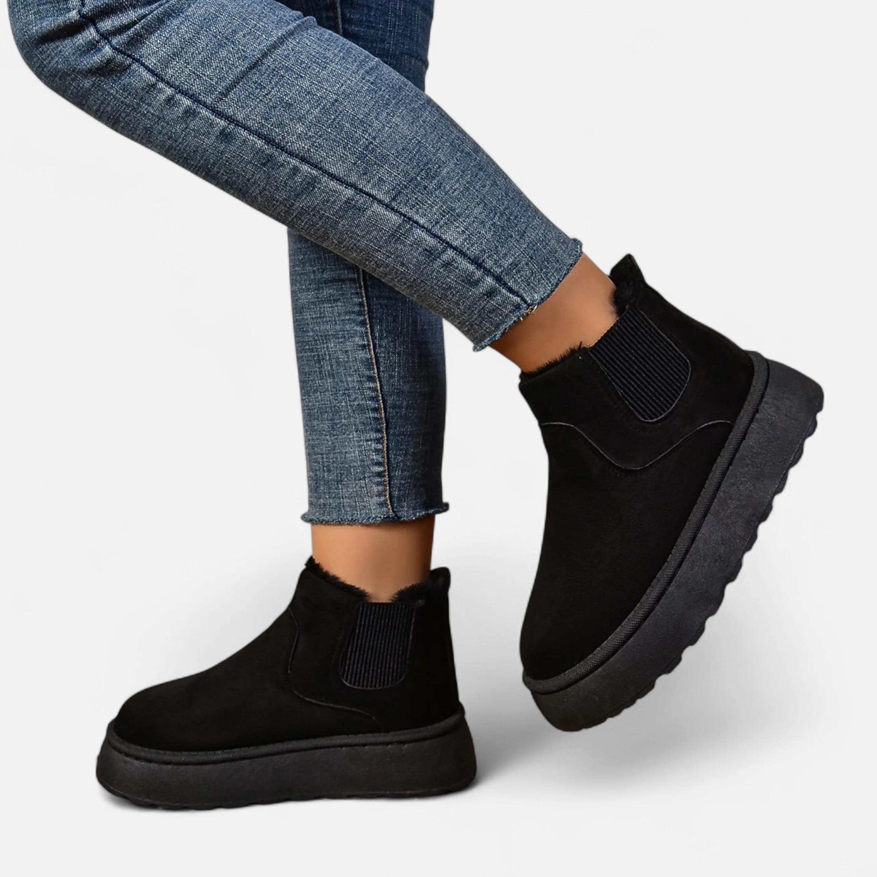 Elowen™ | Women’s Short Plush Platform Ankle Boots