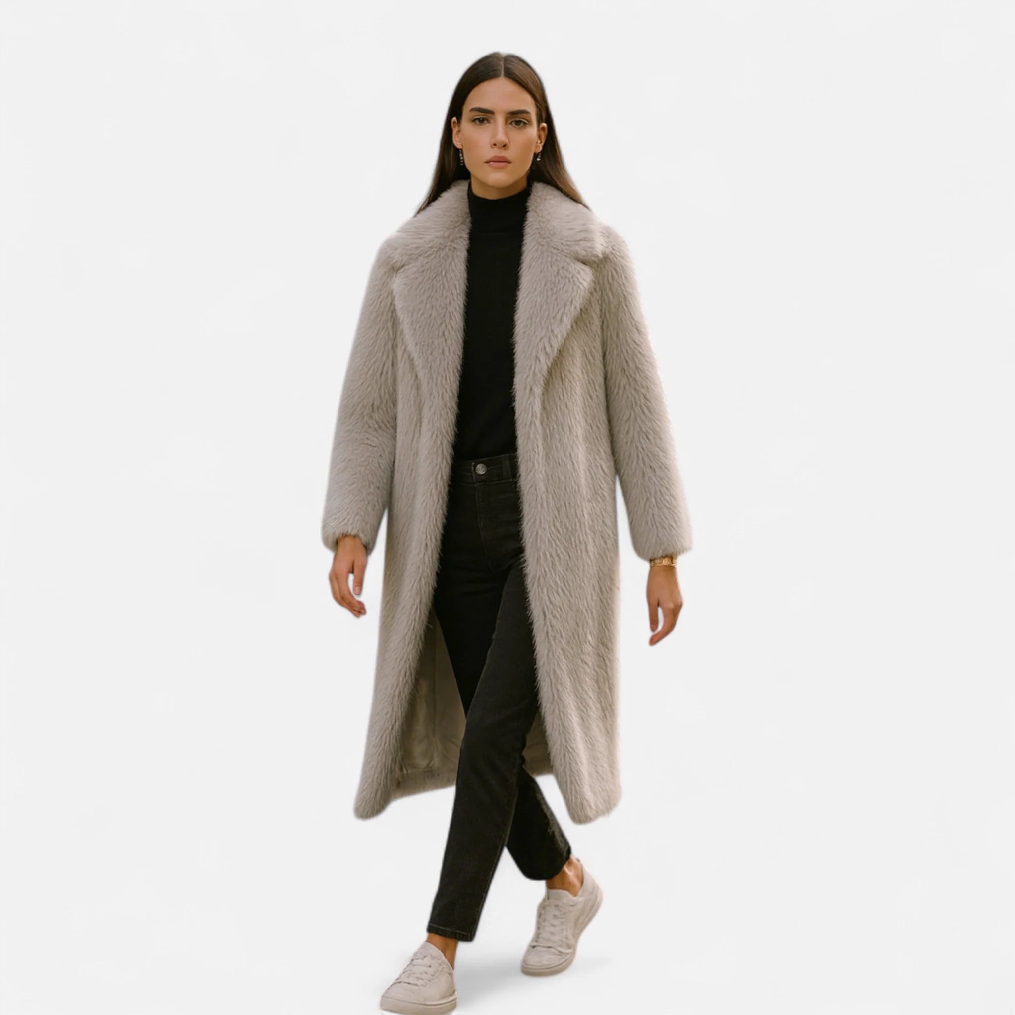 Elowen™ | Women’s Long Faux Fur Overcoat
