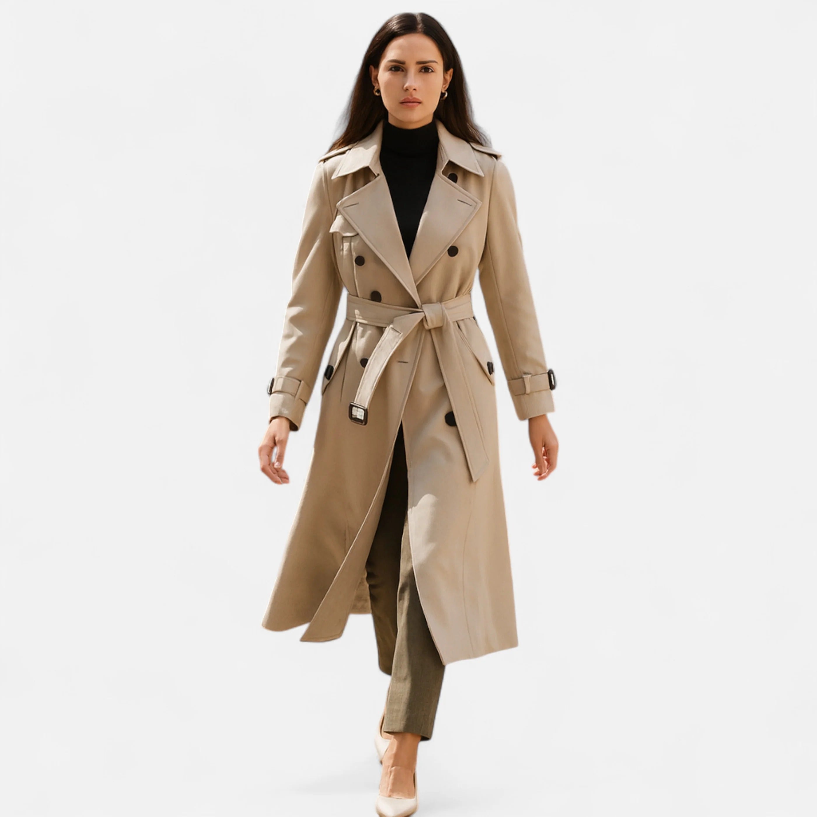Elowen™ | Women’s Classic Over-Knee Trench Coat