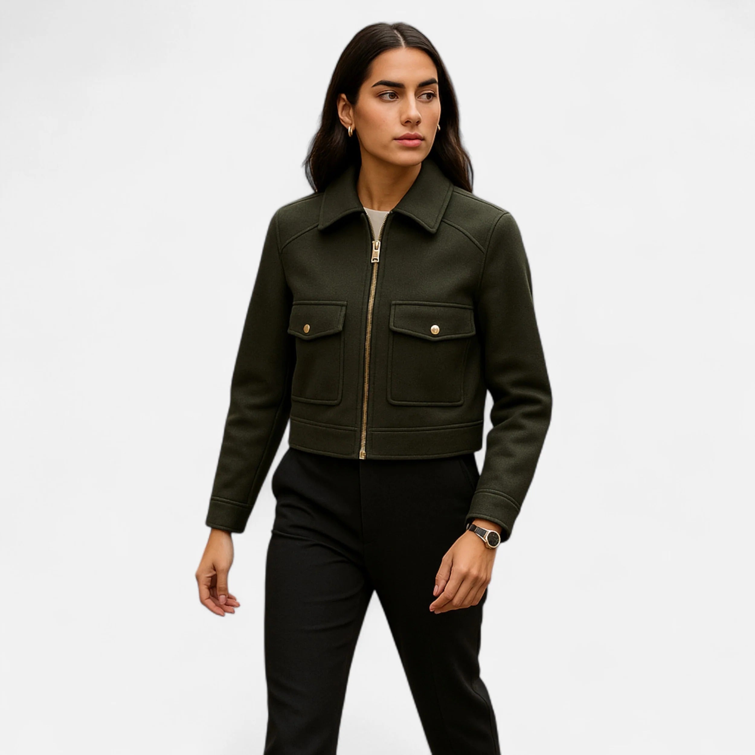 Elowen™ | Women’s Elegant Winter Zip Jacket
