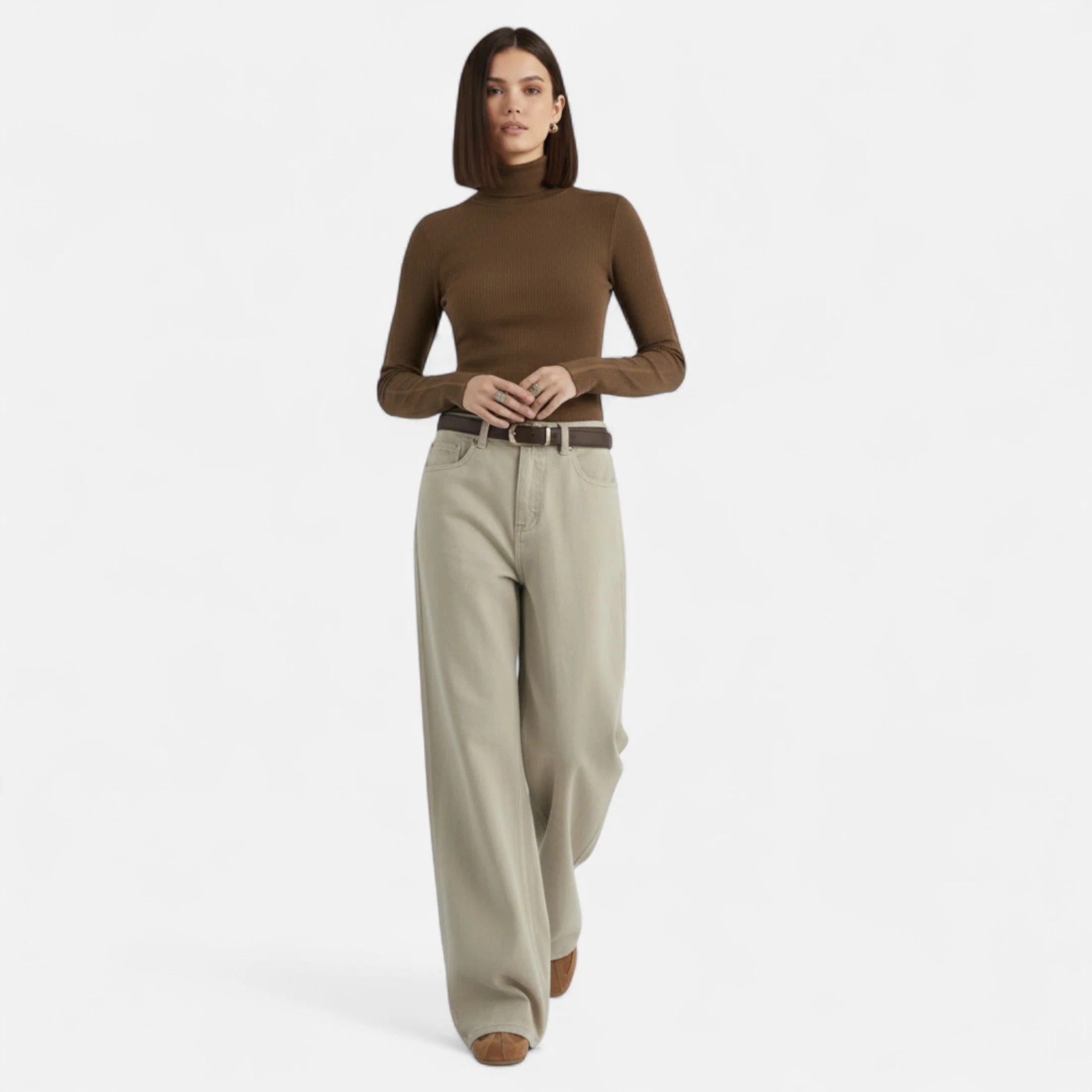 Elowen™ | Women’s High-Waist Cotton Trousers