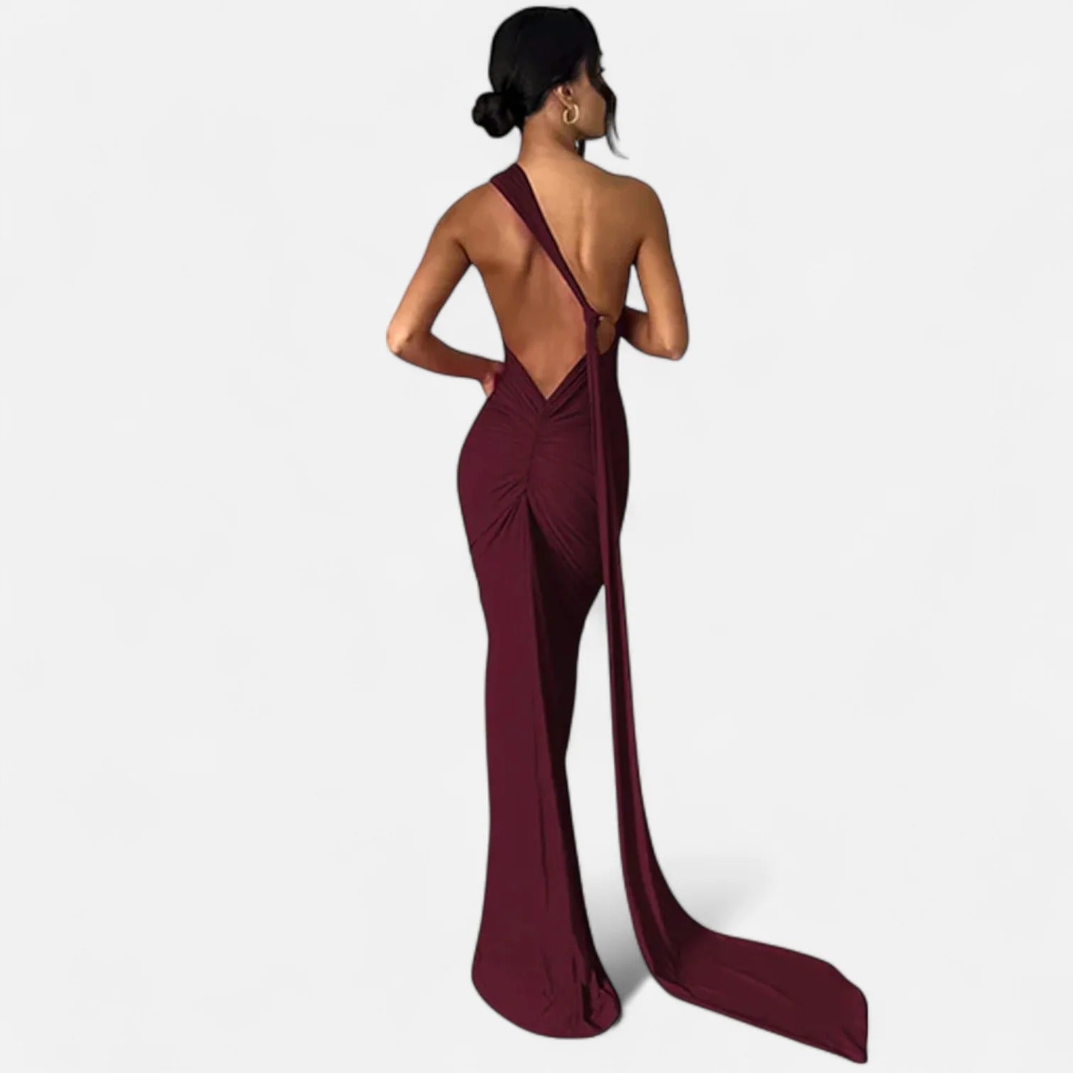Elowen™ | Women’s Backless Scarf-Tie Evening Dress