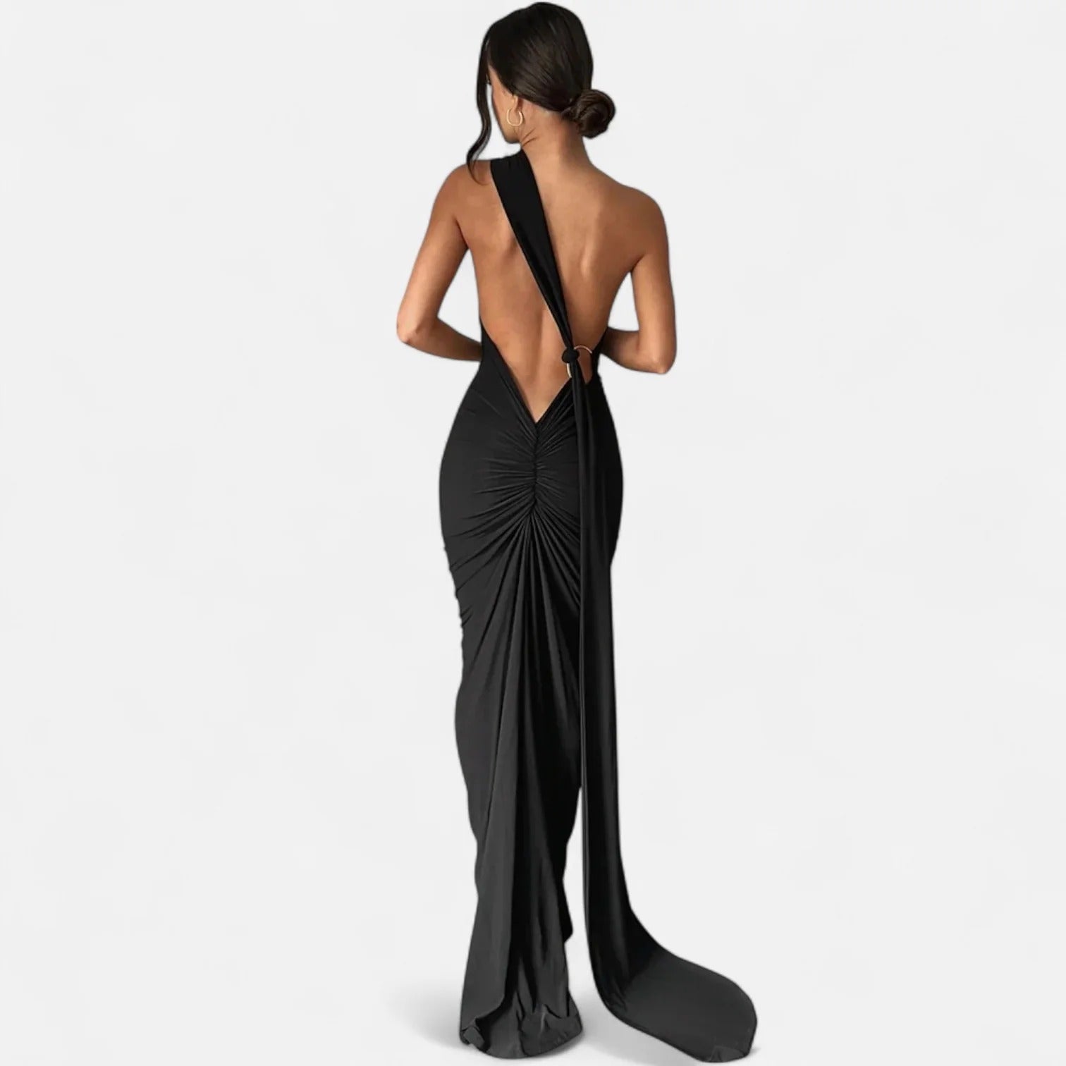 Elowen™ | Women’s Backless Scarf-Tie Evening Dress