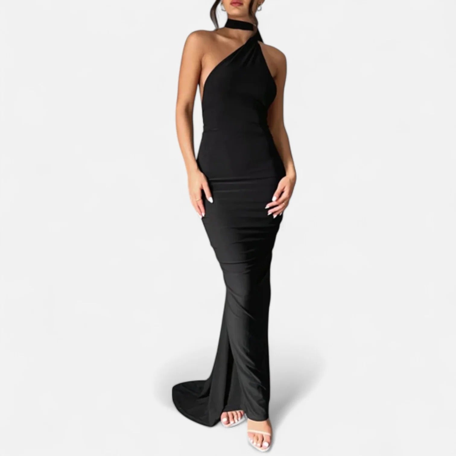 Elowen™ | Women’s Backless Scarf-Tie Evening Dress