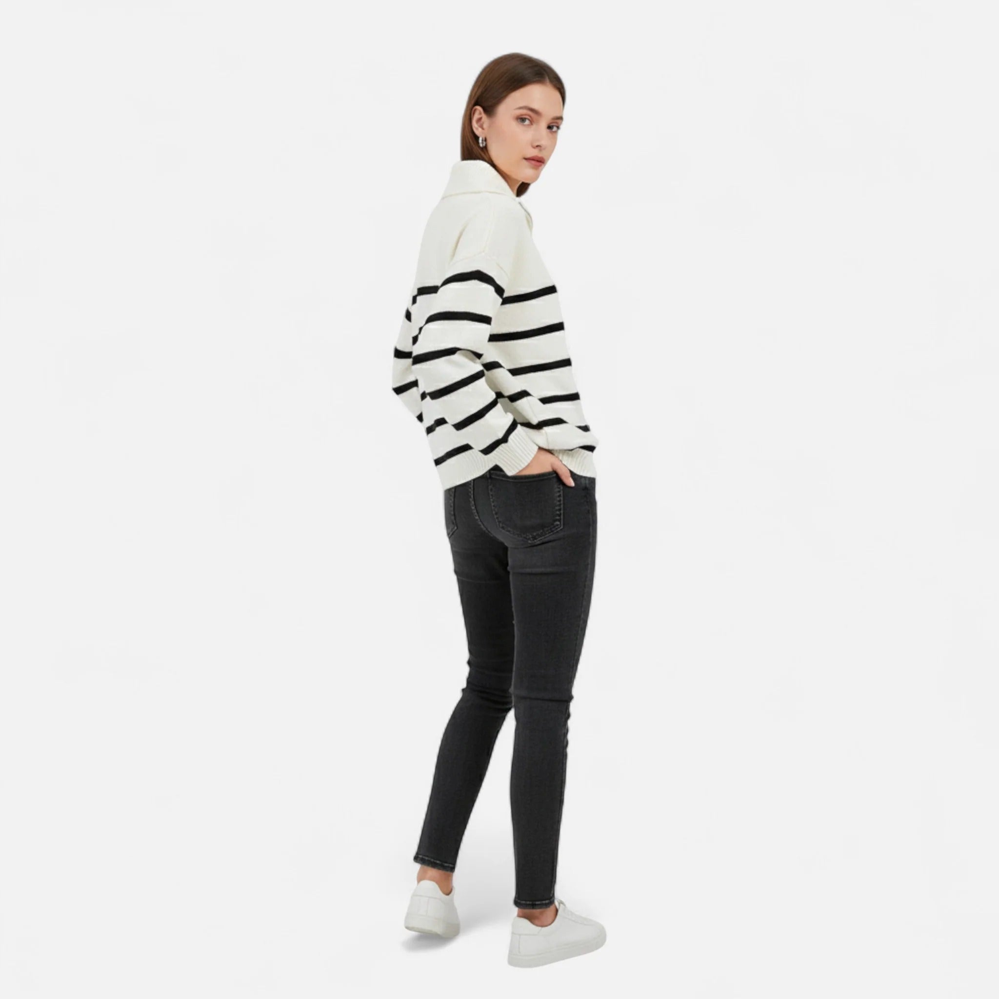 Elowen™ |  Women’s Striped Polo Knit Modern Heritage