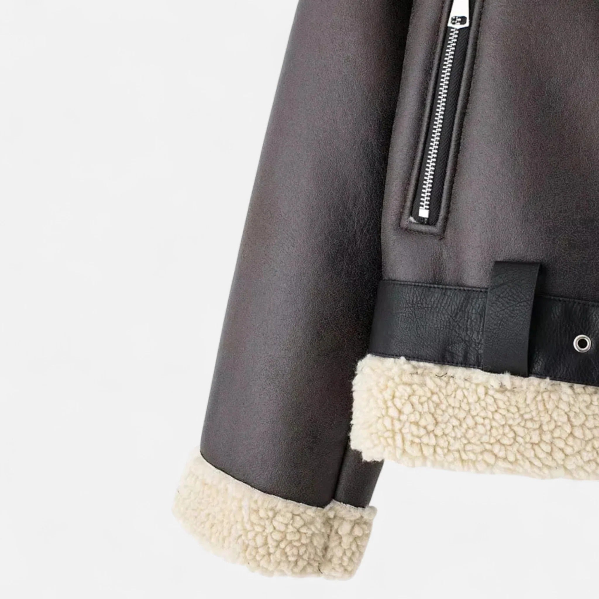 Elowen™ | Women’s Autumn Belted Leather Jacket