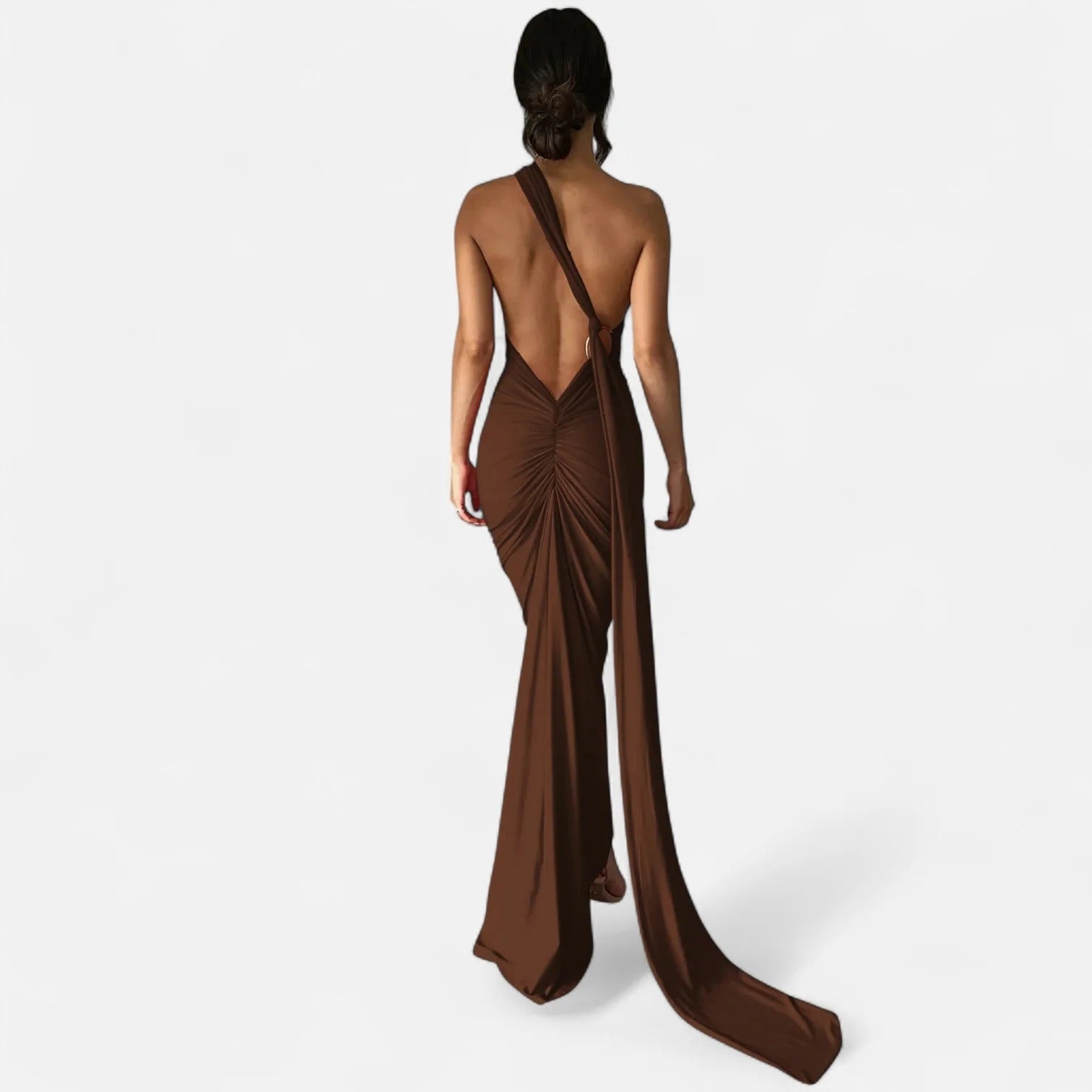 Elowen™ | Women’s Backless Scarf-Tie Evening Dress