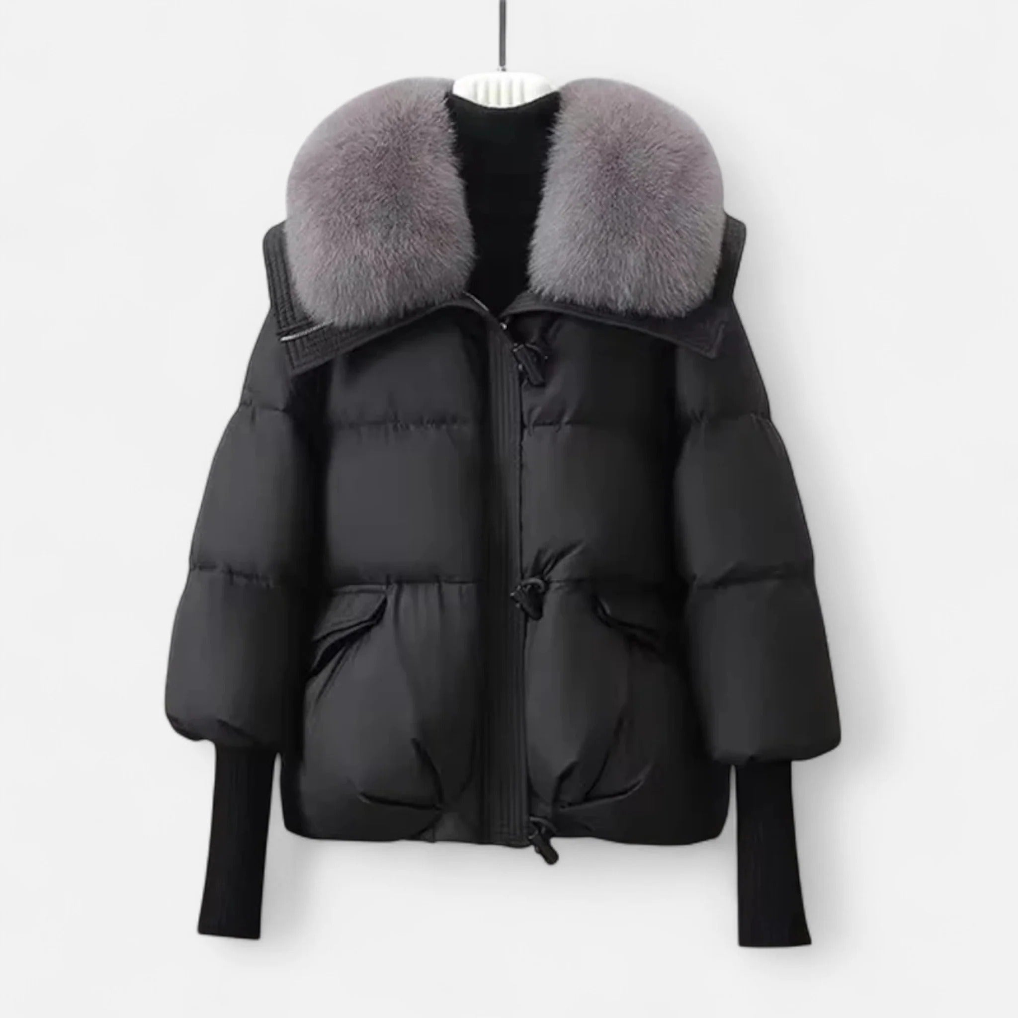 Elowen™ | Women’s Luxury Fur-Collar Winter Puffer Coat